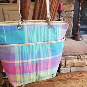 Ralph Lauren pink plaid totes purse